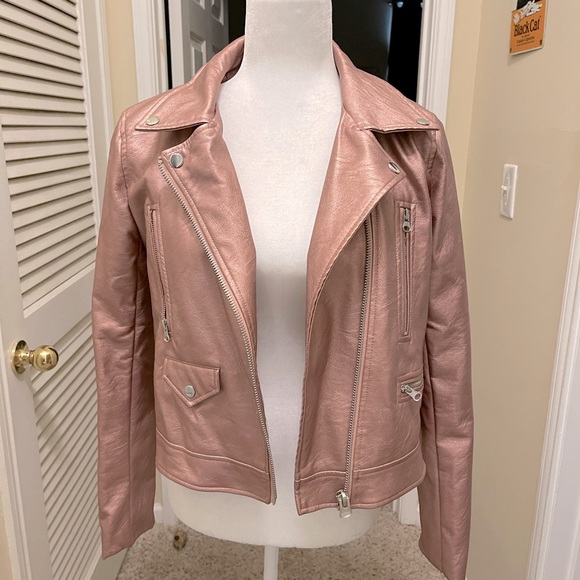 love tree faux leather jacket